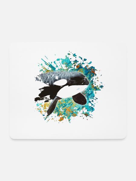 Killerwal - Mousepad (Querformat) - Weiß