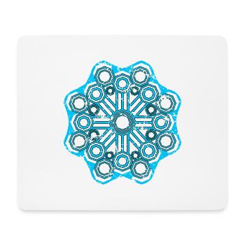 Heilige Geometrie Goa Zeichen Psytrance Kleidung - Mousepad (Querformat) - Weiß - Vorne