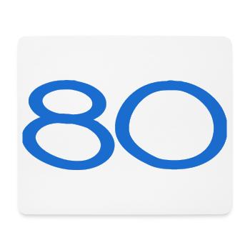 80. 80 JAHRE. 80-JÄHRIGES JUBILÄUM. 80. GEBURTSTAG. - Mousepad (Querformat) - Weiß - Vorne