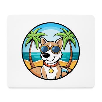 Ariege Pointer Hund Rasse Cartoon Sonnenbrille Strand - Mousepad (Querformat) - Weiß - Vorne