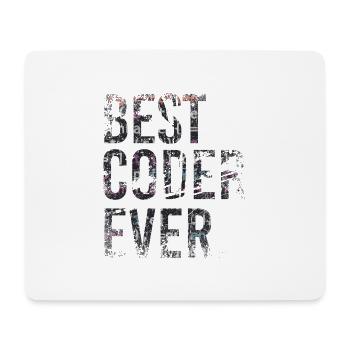 Best Coder Ever Coding - Mousepad (Querformat) - Weiß - Vorne