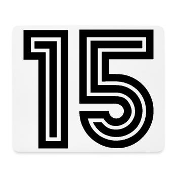15. 15 ANS. 15e ANNIVERSAIRE. ANNIVERSAIRE 15 ANS. - Tapis de souris (format paysage) - blanc - Devant