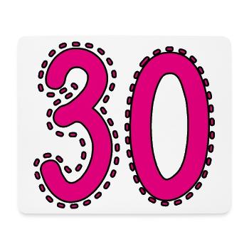 30. 30 YEARS. 30th ANNIVERSARY. 30 YEARS ANNIVERSARY. - Mouse Pad (horizontal) - white - Front