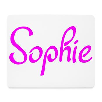 Sophie Neon Rosa Script - Mousepad (Querformat) - Weiß - Vorne