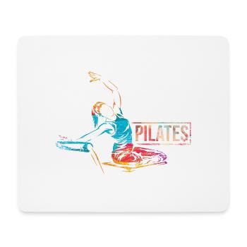 Federnde Pilates Rumpfmuskulatur - Mousepad (Querformat) - Weiß - Vorne
