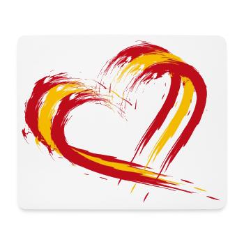 Herz Bürste Flagge Spaniens Fahne Urlaub Reise - Mousepad (Querformat) - Weiß - Vorne