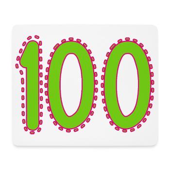 100. 100 YEARS. 100th ANNIVERSARY. BIRTHDAY 100 - Mouse Pad (horizontal) - white - Front