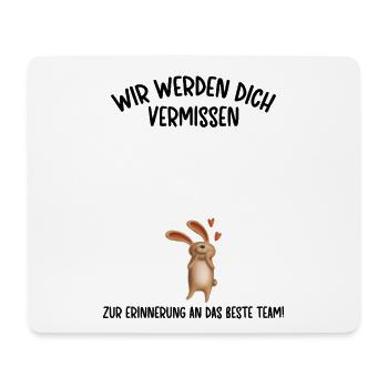 Wir werden dich Vermissen beste Team Abschied - Mousepad (Querformat) - Weiß - Vorne