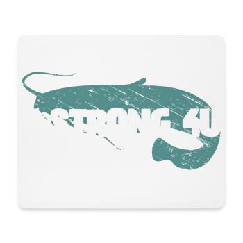 Wels angeln Waller zu stark für Dich - Mousepad (Querformat) - Weiß - Vorne