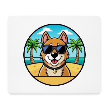 Alano Espanol Dog Breed Cartoon Sunglasses Beach - Mouse Pad (horizontal) - white - Front