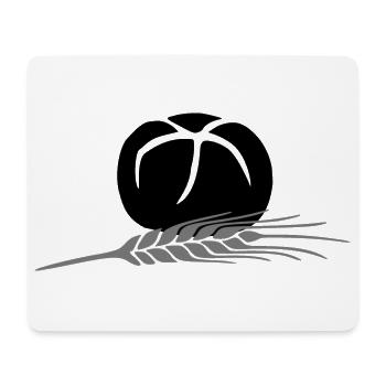 Broetchen Getreide Korn 3 2farbig änderbar - Mousepad (Querformat) - Weiß - Vorne