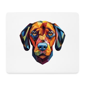 Plott Hunderasse Bunte Aquarell-Illustration - Mousepad (Querformat) - Weiß - Vorne