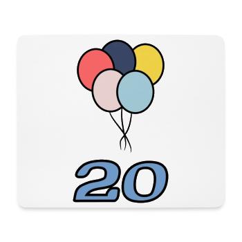 20. 20 JAHRE. 20-JÄHRIGES JUBILÄUM. 20-JÄHRIGES JUBILÄUM. - Mousepad (Querformat) - Weiß - Vorne
