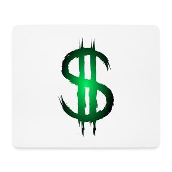 Dollarzeichen Dollar Geld Symbol - Mousepad (Querformat) - Weiß - Vorne