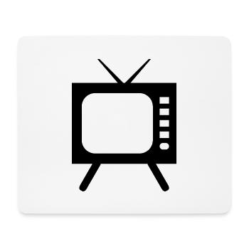 Fernseher Symbol - Mousepad (Querformat) - Weiß - Vorne