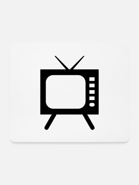 Fernseher Symbol - Mousepad (Querformat) - Weiß