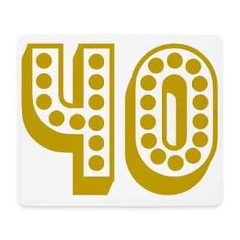 40. 40 JAHRE. 40-JÄHRIGES JUBILÄUM. 40-JÄHRIGES JUBILÄUM. - Mousepad (Querformat) - Weiß - Vorne