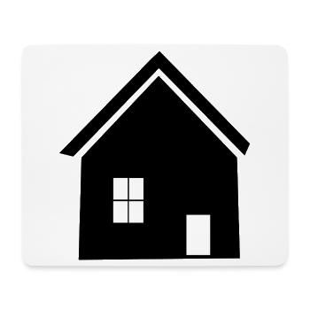 Haus schwarz Bauherr Richtfest Geschenk Einzug - Mousepad (Querformat) - Weiß - Vorne