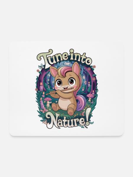 Stimmen Sie sich auf die Natur ein! - Mousepad (Querformat) - Weiß
