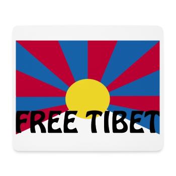 free tibet - Mousepad (Querformat) - Weiß - Vorne
