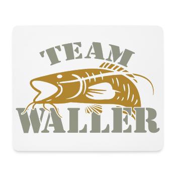 Team Waller - Wels fischen - Mousepad (Querformat) - Weiß - Vorne