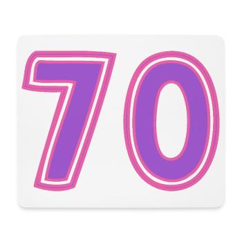 70. 70 ANS. 70e ANNIVERSAIRE. ANNIVERSAIRE 70 ANS. - Tapis de souris (format paysage) - blanc - Devant