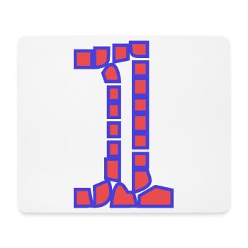 1. 1 Jahr. 1. JUBILÄUM. 1-JÄHRIGES JUBILÄUM - Mousepad (Querformat) - Weiß - Vorne