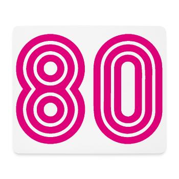 80. 80 JAHRE. 80-JÄHRIGES JUBILÄUM. 80. GEBURTSTAG. - Mousepad (Querformat) - Weiß - Vorne