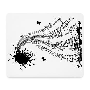 Musique Musique musiciens Clé de partition - Tapis de souris (format paysage) - blanc - Devant
