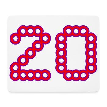 20. 20 YEARS. 20th ANNIVERSARY. 20 YEARS ANNIVERSARY. - Mouse Pad (horizontal) - white - Front