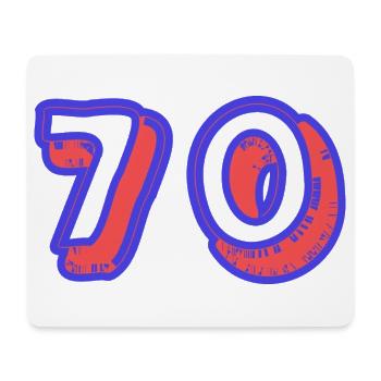 70. 70 JAHRE. 70. JAHRESTAG. 70-JÄHRIGES JUBILÄUM. - Mousepad (Querformat) - Weiß - Vorne