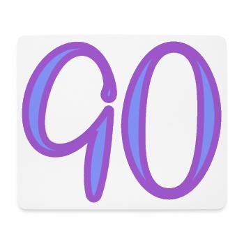 90 - Mousepad (Querformat) - Weiß - Vorne