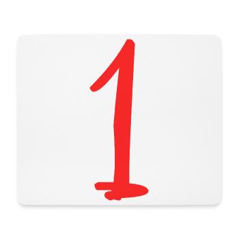 1. 1 JAHR. 1. JAHRESTAG. GEBURTSTAG 1 JAHR. EINS - Mousepad (Querformat) - Weiß - Vorne