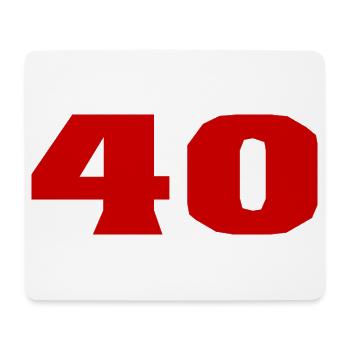40. 40 JAHRE. 40-JÄHRIGES JUBILÄUM. 40-JÄHRIGES JUBILÄUM. - Mousepad (Querformat) - Weiß - Vorne
