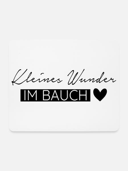 Kleines Wunder im Bauch - Mousepad (Querformat) - Weiß