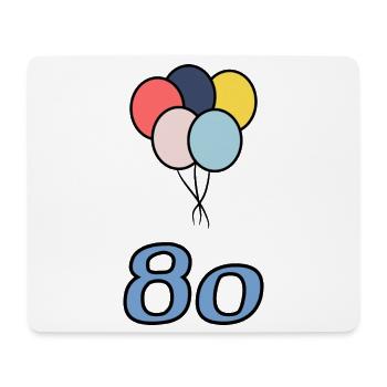 80. 80 ANS. 80e ANNIVERSAIRE. ANNIVERSAIRE 80 ANS. - Tapis de souris (format paysage) - blanc - Devant
