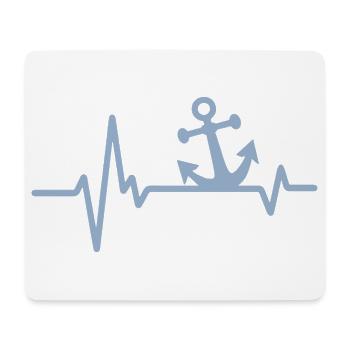 Anker - Mousepad (Querformat) - Weiß - Vorne