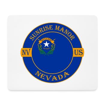 Sunrise Manor Nevada Flagge USA Souvenir Abzeichen - Mousepad (Querformat) - Weiß - Vorne