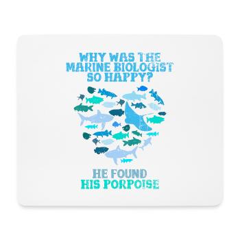 Neugieriger Meeresbiologe Tiefsee - Mousepad (Querformat) - Weiß - Vorne