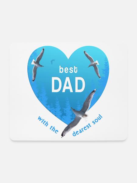 best dad daddy - Mousepad (Querformat) - Weiß