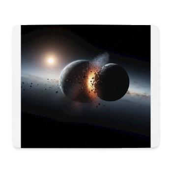Kosmisches Eclipse Design - Mousepad (Querformat) - Weiß - Vorne