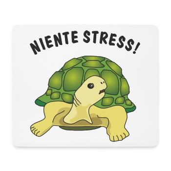 niente stress - Mousepad (Querformat) - Weiß - Vorne