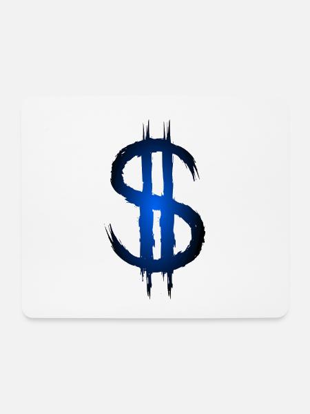 Dollarzeichen Dollar Geld Symbol - Mousepad (Querformat) - Weiß