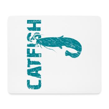 Wels angeln Sportfischer starke Fische angeln - Mousepad (Querformat) - Weiß - Vorne