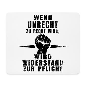 Resistance Is Mandatory - Statement Shirt - Mouse Pad (horizontal) - white - Front