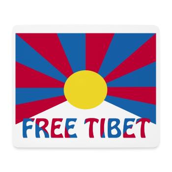 free tibet - Mousepad (Querformat) - Weiß - Vorne