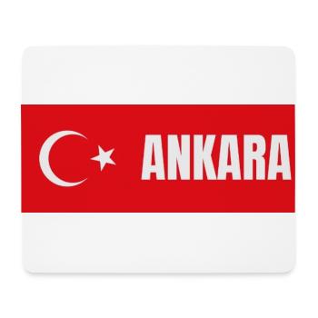 Ankara City in türkischer Flagge - Mousepad (Querformat) - Weiß - Vorne