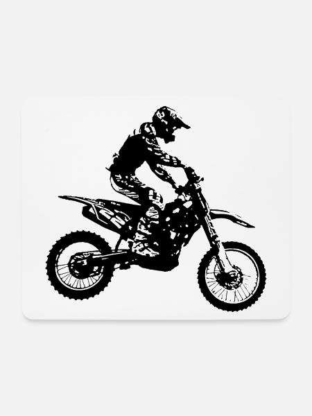 enduro - Mousepad (Querformat) - Weiß