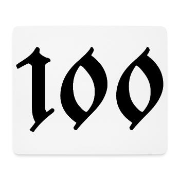 100. 100 YEARS. 100th ANNIVERSARY. BIRTHDAY 100 - Mouse Pad (horizontal) - white - Front