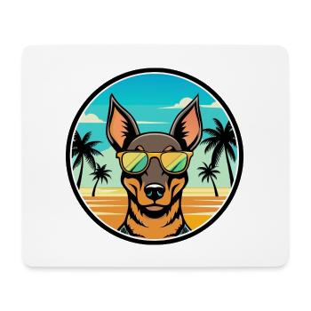 Manchester Terrier Hunderasse Cartoon Sonnenbrille - Mousepad (Querformat) - Weiß - Vorne